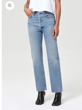 AGOLDE 90s Pinch Waist High Rise Straight Leg Denim Jeans